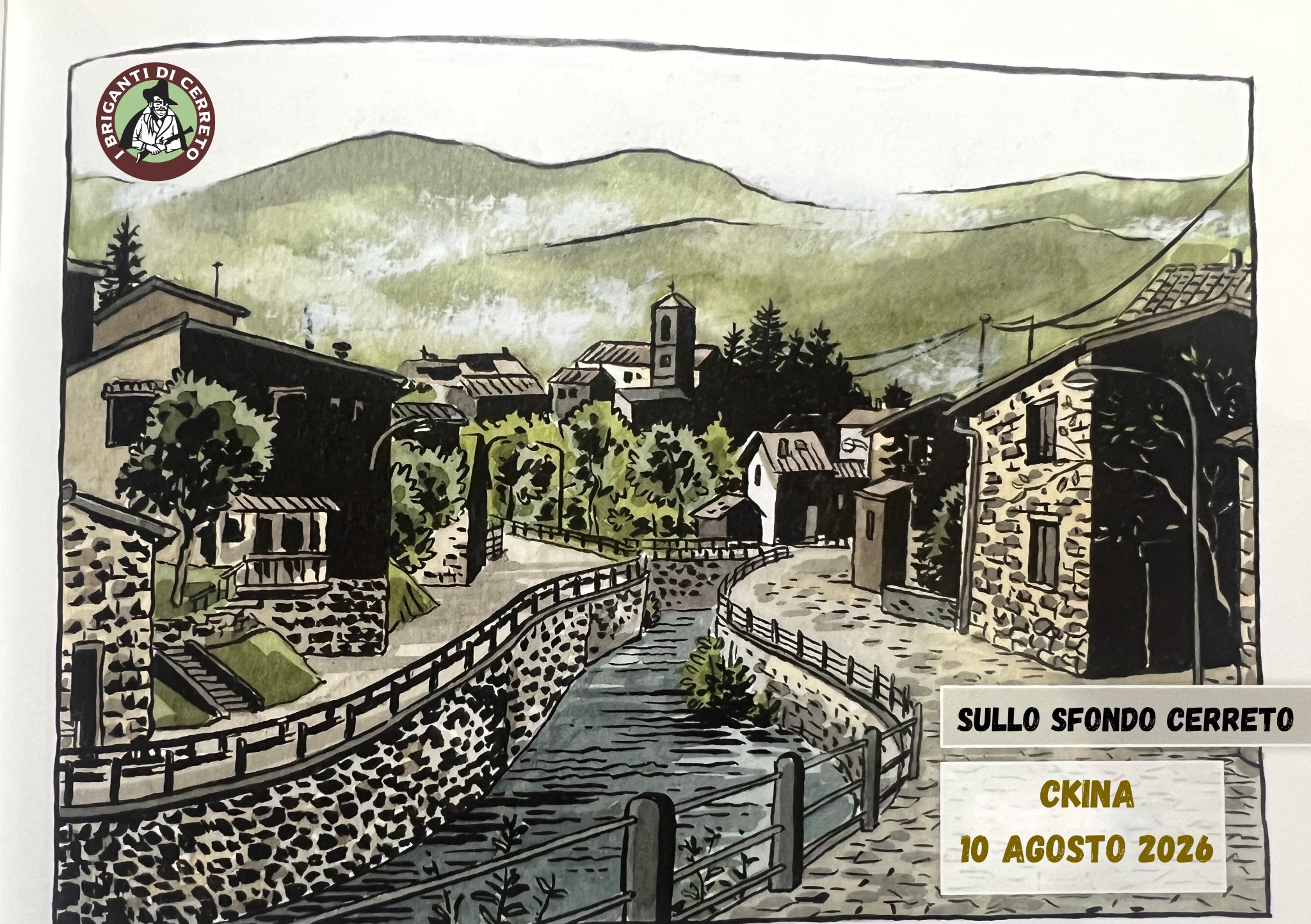 Sullo sfondo Cerreto